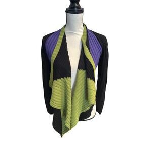 Women’s Alberto Mikali Colorblock Waterfall Cardigan Sweater. Size Medium